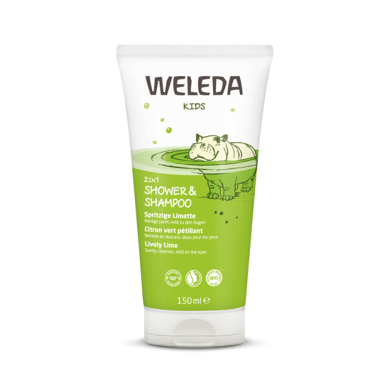 2 v 1 sprchový krém a šampon Veselá limetka - Weleda