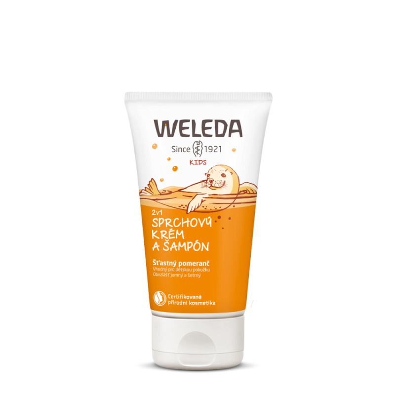 Weleda 2 v 1 sprchový krém a šampon Šťastný pomeranč, 150ml
