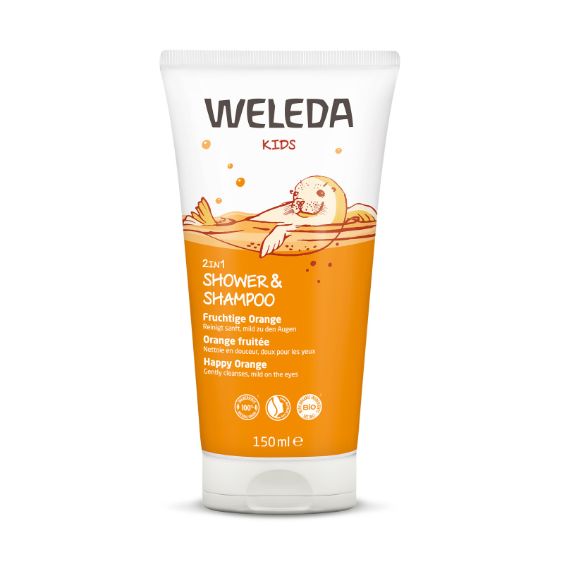 Weleda 2 v 1 sprchový krém a šampon Šťastný pomeranč, 150ml