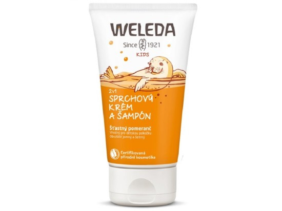 Weleda 2 v 1 sprchový krém a šampon Šťastný pomeranč, 150ml