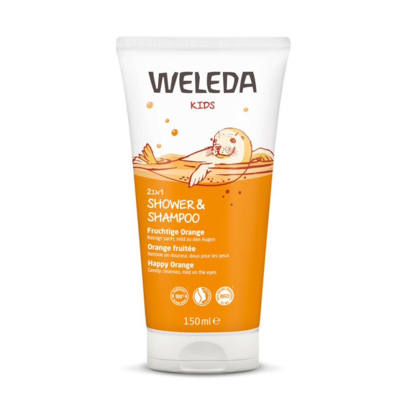 Weleda 2 v 1 sprchový krém a šampon Šťastný pomeranč, 150ml