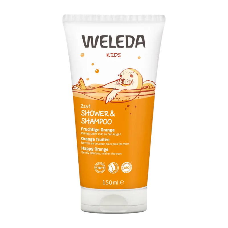 Weleda 2 v 1 sprchový krém a šampon Šťastný pomeranč, 150ml