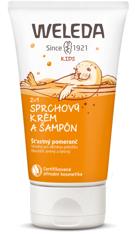 Weleda 2 v 1 sprchový krém a šampon Šťastný pomeranč, 150ml