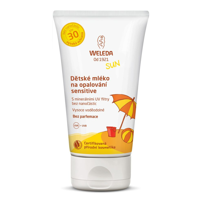 Weleda Dětské mléko na opalování SPF 30 Sensitive, 150ml