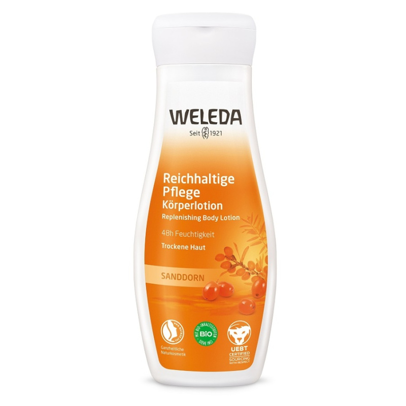 Weleda BIO Rakytníkový sirup Rakytník energizující tělové mléko 200 ml