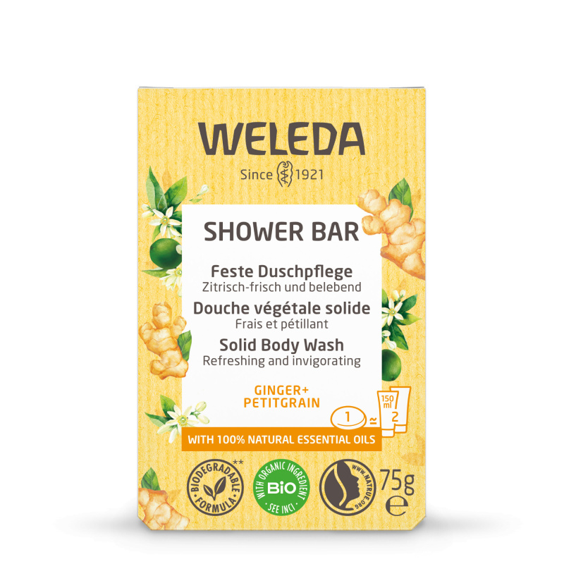 Weleda Shower Bar Ginger tuhé mýdlo se zázvorem 75 g