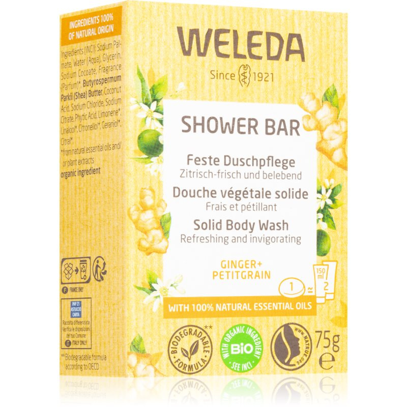 Weleda Shower Bar Ginger tuhé mýdlo se zázvorem 75 g