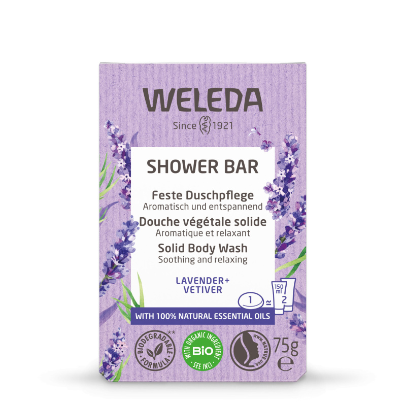 Weleda Shower Bar Lavender tuhé mýdlo s levandulí 75 g