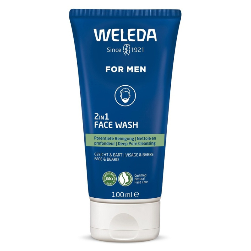 Weleda For Men 2v1 čisticí gel na obličej a vousy 100 ml