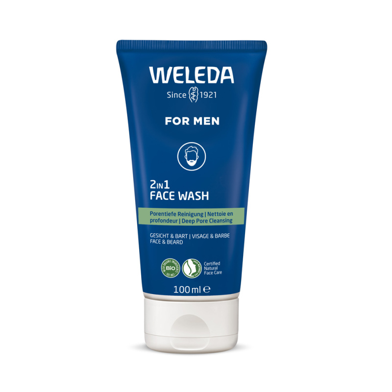 Weleda For Men 2v1 čisticí gel na obličej a vousy 100 ml