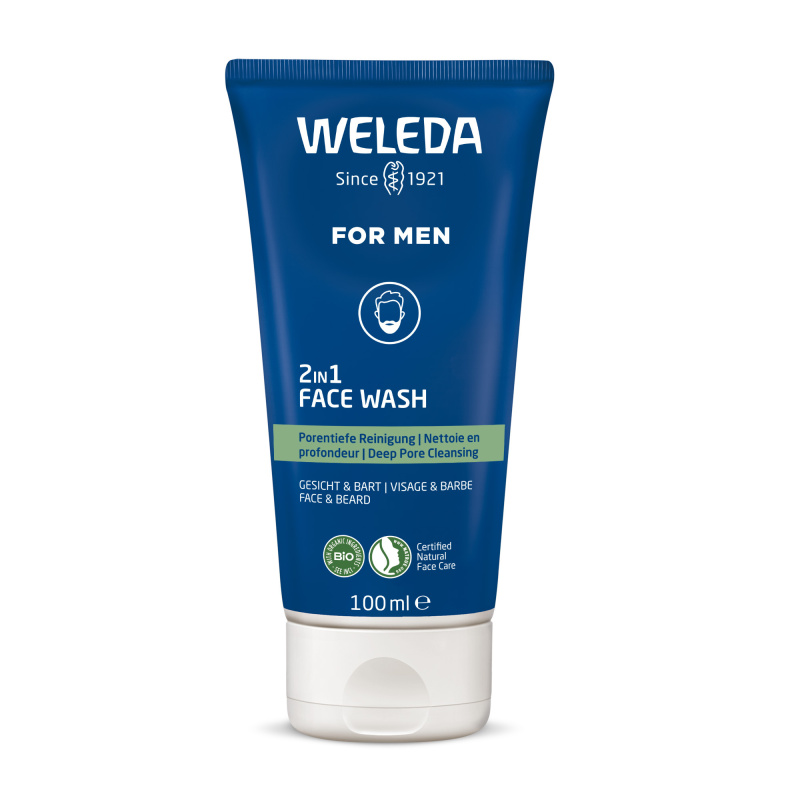Weleda For Men 2v1 čisticí gel na obličej a vousy 100 ml