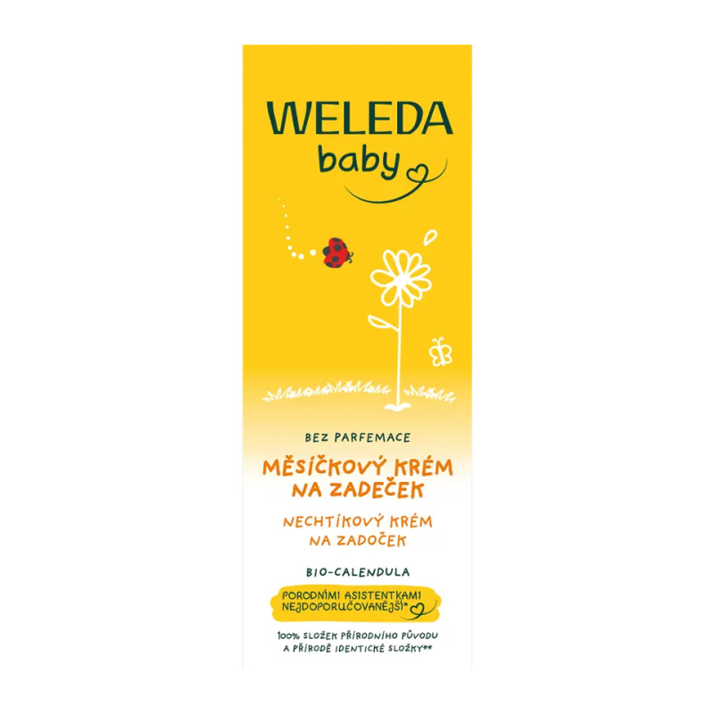 Weleda Baby měsíčkový kojenecký krém na zadeček bez parfemace 75 ml
