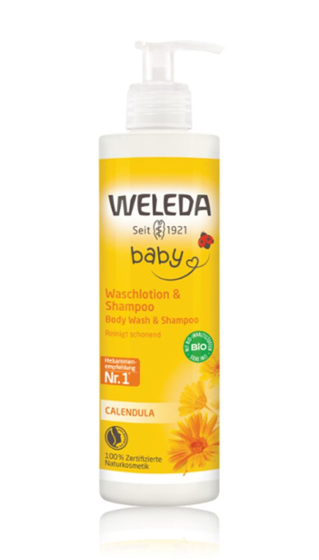 Weleda Baby šampon a mycí gel 2 v 1 pro děti Calendula officinalis 400 ml