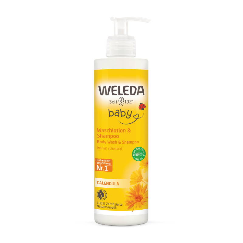 Weleda Baby šampon a mycí gel 2 v 1 pro děti Calendula officinalis 400 ml