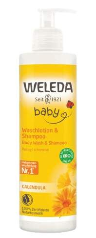 Weleda Baby šampon a mycí gel 2 v 1 pro děti Calendula officinalis 400 ml