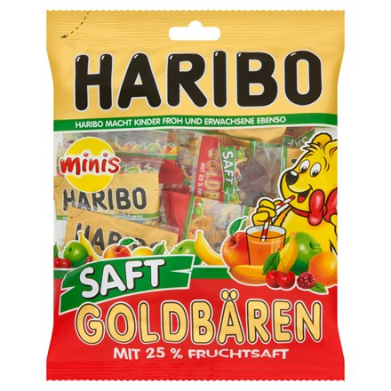 HARIBO Goldbären Šťáva Minis Fruchtsaft 25% ovocné želé 220 g