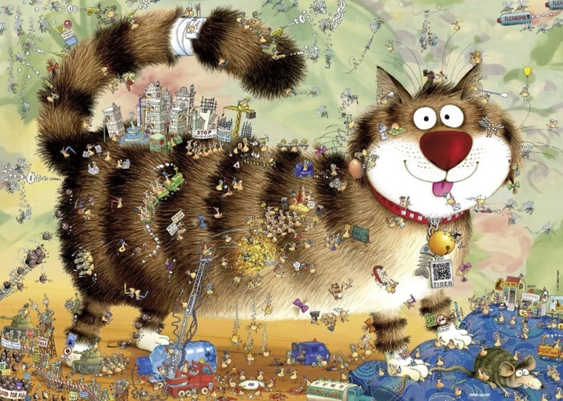 HEYE Puzzle Kočičí život 1000 dílků