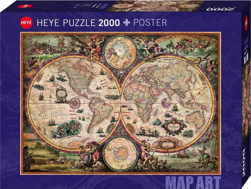 Heye Zigic Stará mapa světa 2000 dílků