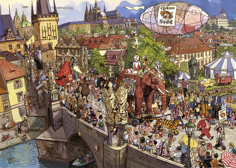 Puzzle Pouliční průvod 2000 dílků