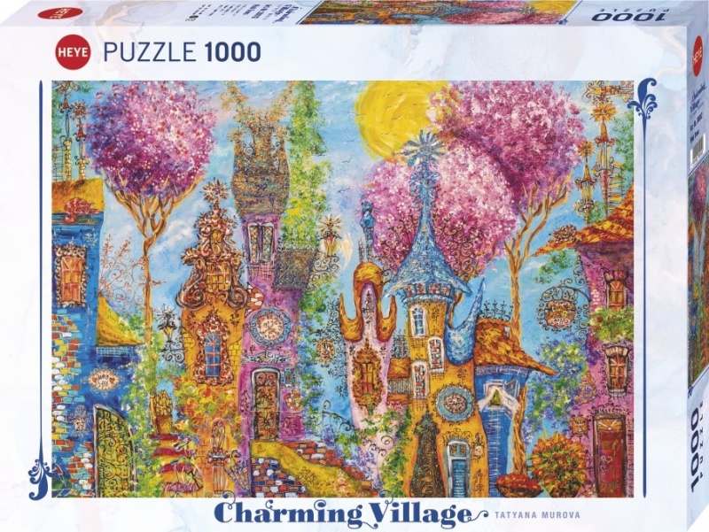 HEYE Charming Village: Růžové stromy 1000 dílků