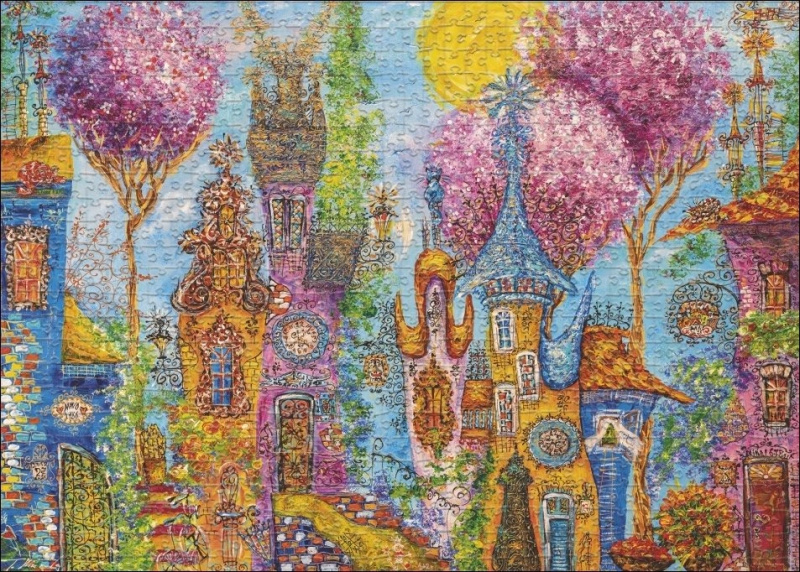 HEYE Charming Village: Růžové stromy 1000 dílků