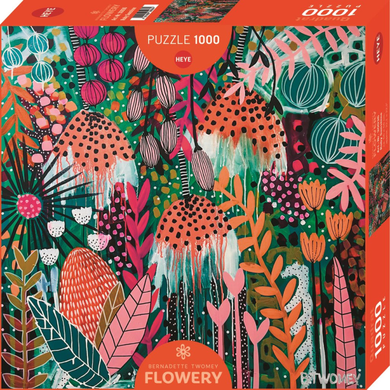 HEYE Čtvercové puzzle Flowery: Rubínový svit slunce 1000 dílků