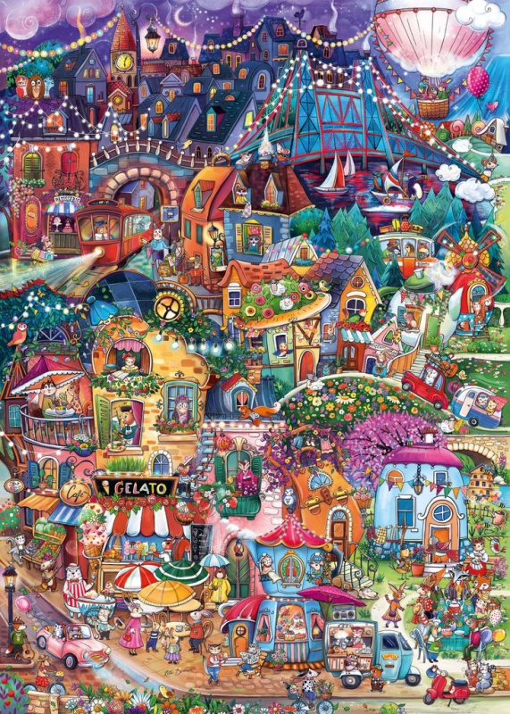 Puzzle Šťastné město 1000 dílků