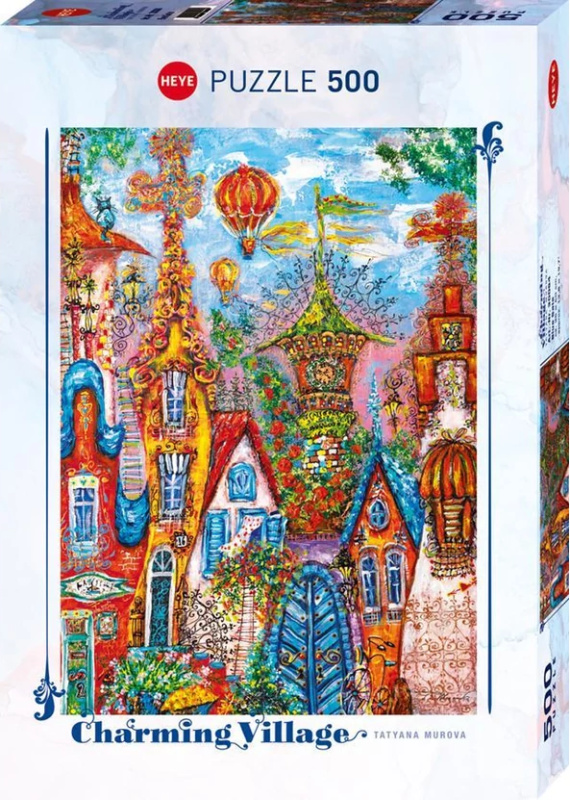 Puzzle okouzlující vesnička: modrá brána 500 dílků