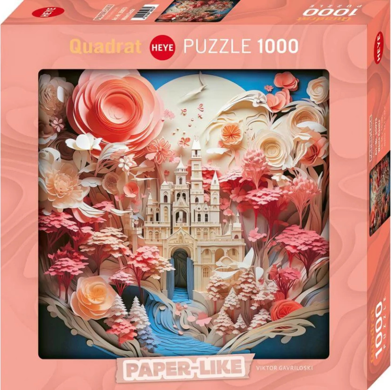 Heye čtvercové puzzle Papírový zámek 1000 dílků