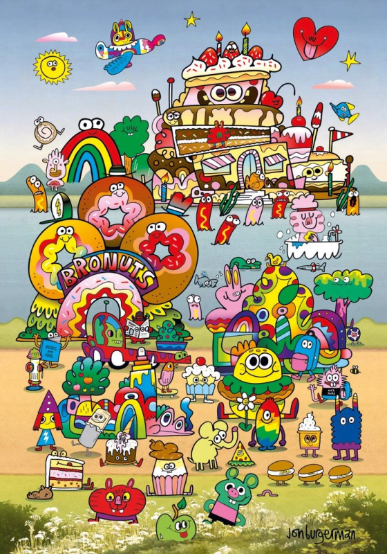 Puzzle Na výletě Jon Burgerman 500 dílků