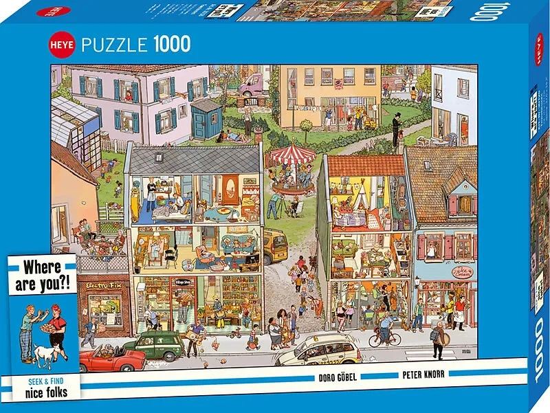 HEYE puzzle Seek & Find: Městské domy 1000 dílků