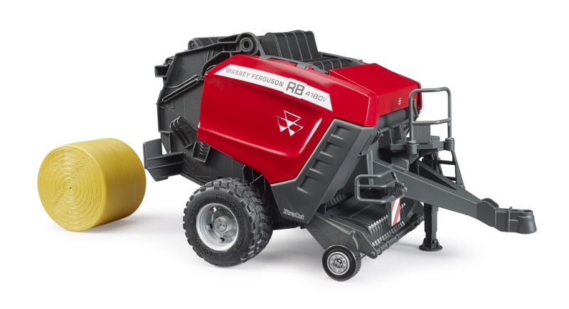 Bruder 2039 Lis na kulaté balíky Massey Ferguson RB 4180V