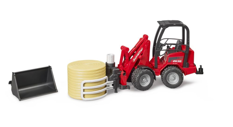 Bruder Čelní nakladač Schäffer s kleštěmi pro manipulaci s balíky