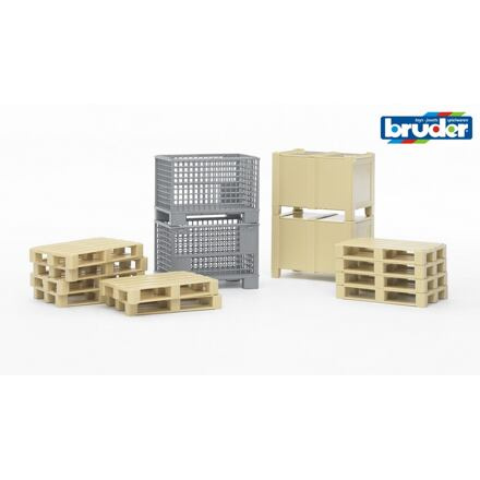 Bruder Logistický set palety a bedny 02415