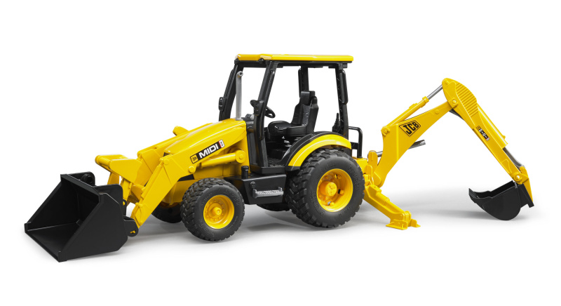 Bruder Traktor JCB MIDI čelní nakladač s bagrem