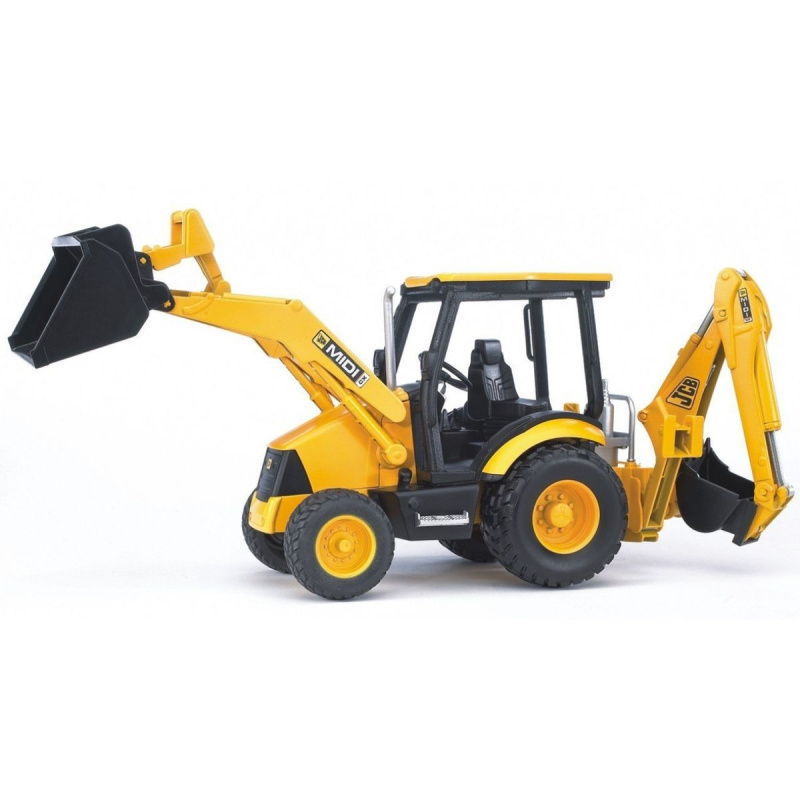 Bruder Traktor JCB MIDI čelní nakladač s bagrem