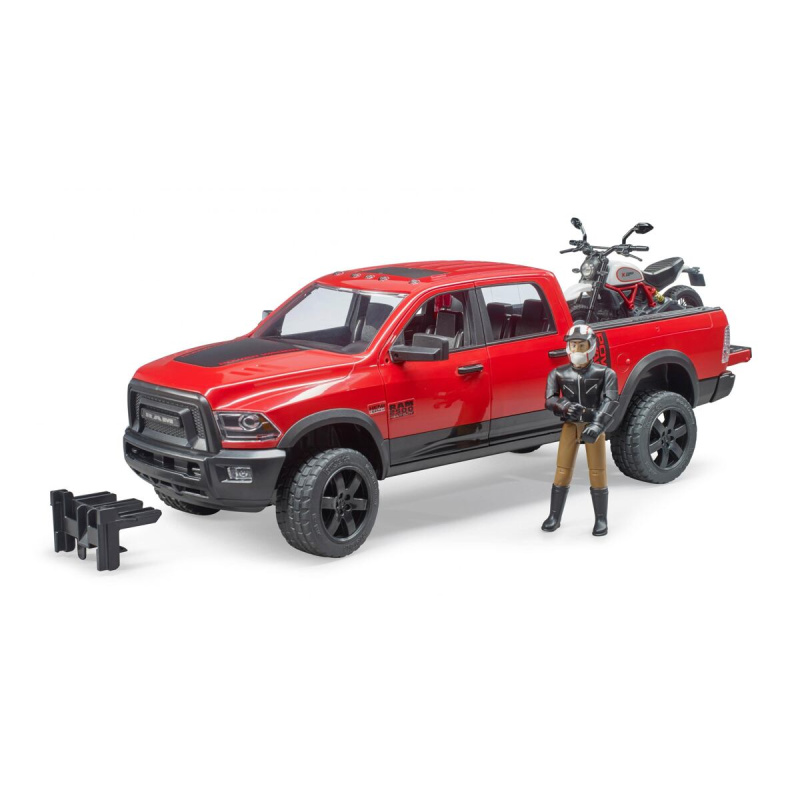 Bruder Terénní auto RAM s motocyklem