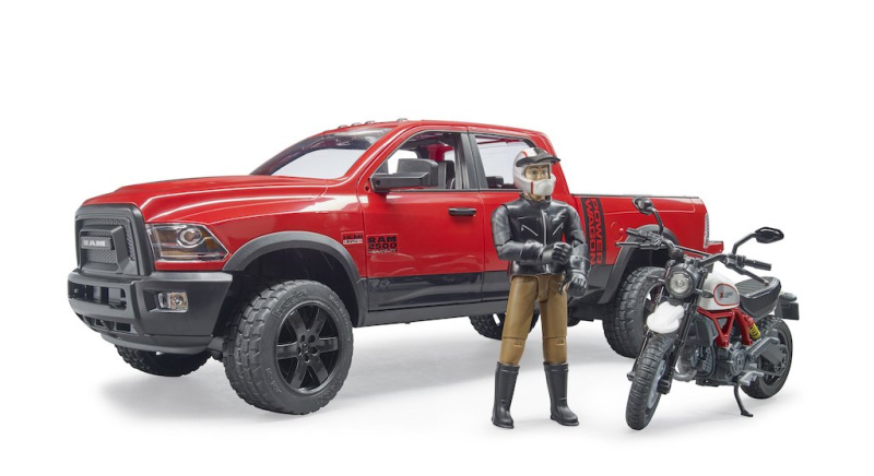 Bruder Terénní auto RAM s motocyklem