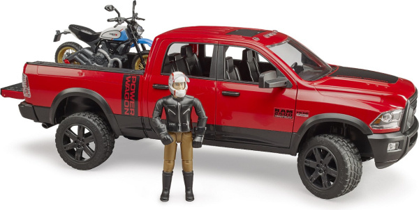 Bruder Terénní auto RAM s motocyklem