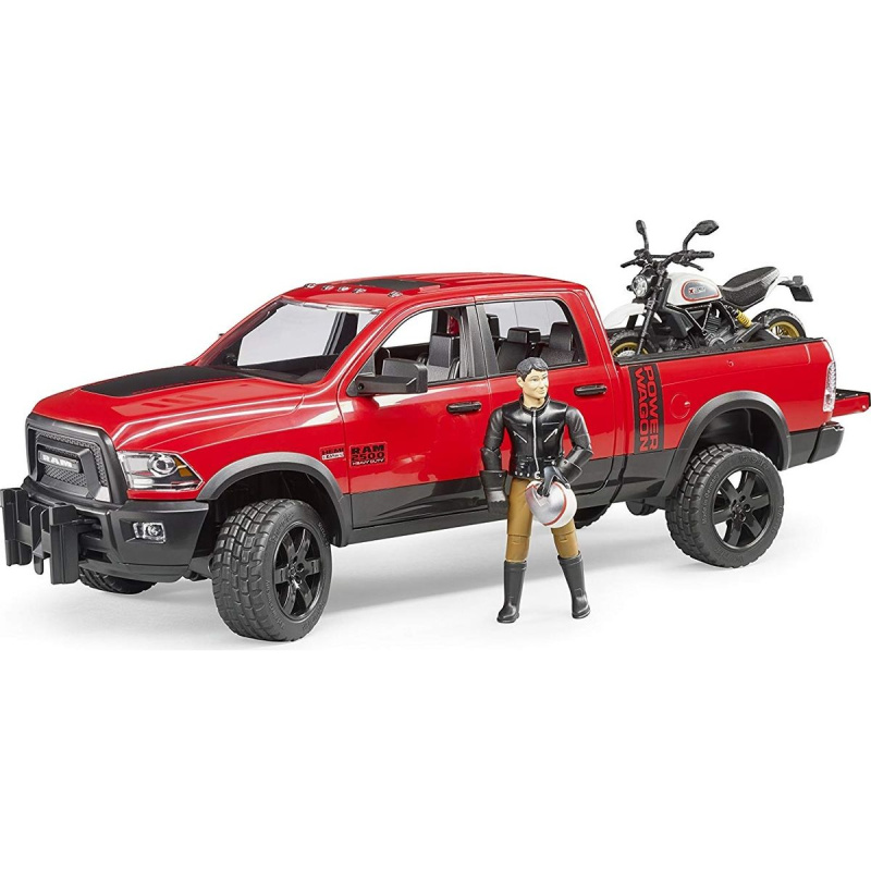 Bruder Terénní auto RAM s motocyklem