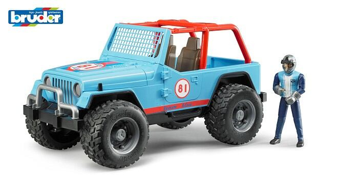 Bruder Modré auto JEEP s řidičem