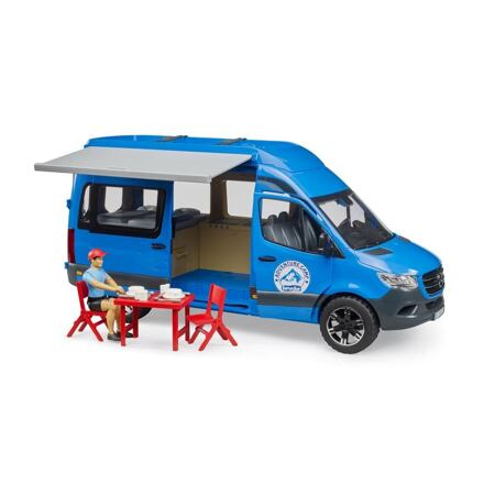 Bruder M.B. SPRINTER, camp auto, figurka, příslušenství