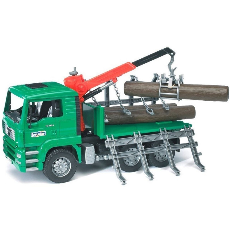 Bruder 2769 Nákladní auto MAN TGA Timber s nakládacím ramenem a 3 kmeny