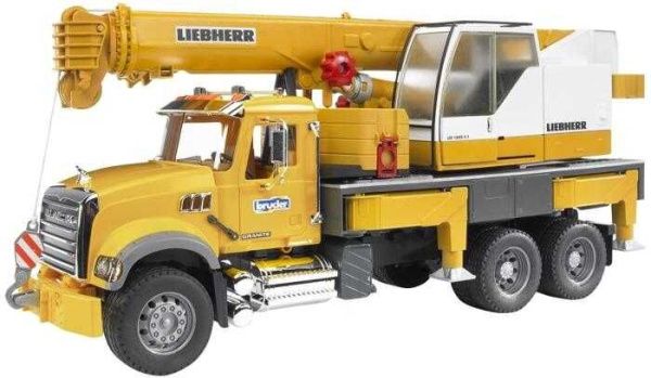 Bruder Nákladní auto Mack Granit  jeřáb Liebherr