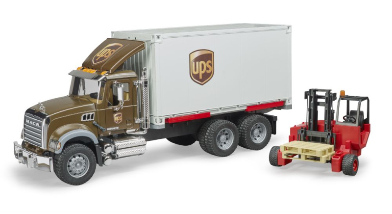 Bruder Nákladní auto Mack UPS s vysokozdvižným vozíkem