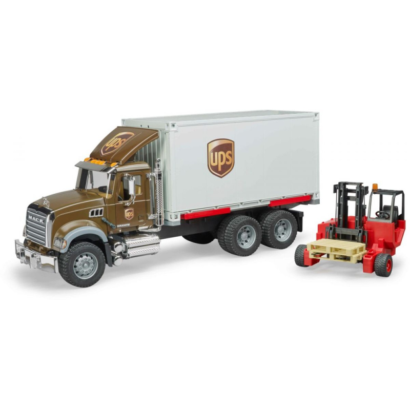 Bruder Nákladní auto Mack UPS s vysokozdvižným vozíkem