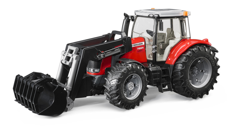 Bruder Traktor MASSEY FERGUSON 7624 s čelním nakladačem