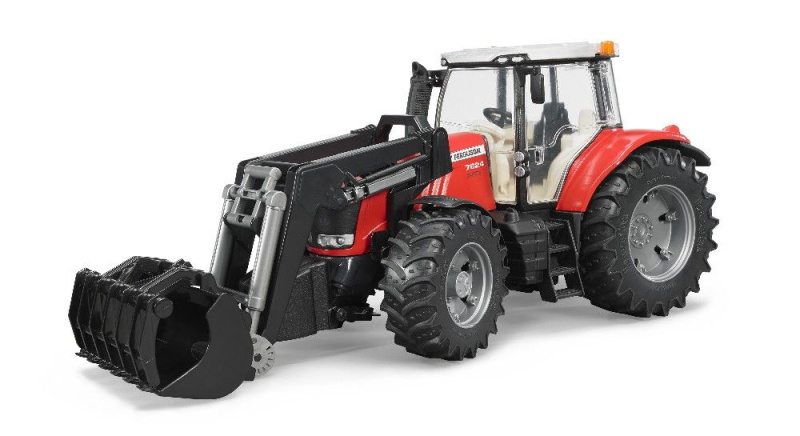 Bruder Traktor MASSEY FERGUSON 7624 s čelním nakladačem