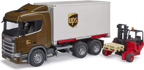 Bruder Logistický vůz Scania UPS s vysokozdvižným vozíkem