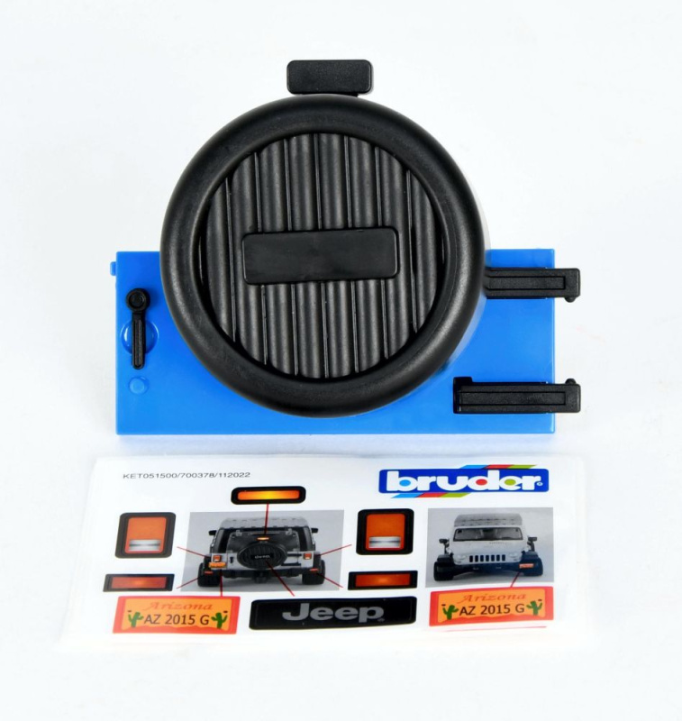 BRUDER 41532 ND Zadní dveře s krytem rezervního kola Jeep Wrangler Rubicon 2529